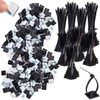 AGT Kabelbinder Klebesockel: 800er-Set UV-beständige Kabelbinder mit Sockel, schwarz (mit