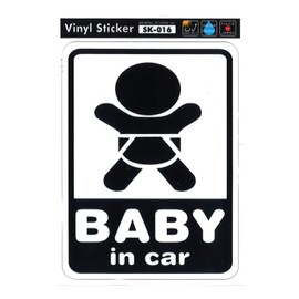 General Sticker SK-016 Baby Car White