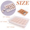 2 Pack Covered Egg Holder,Clear Egg Holder Storage Container,Stackable Plastic