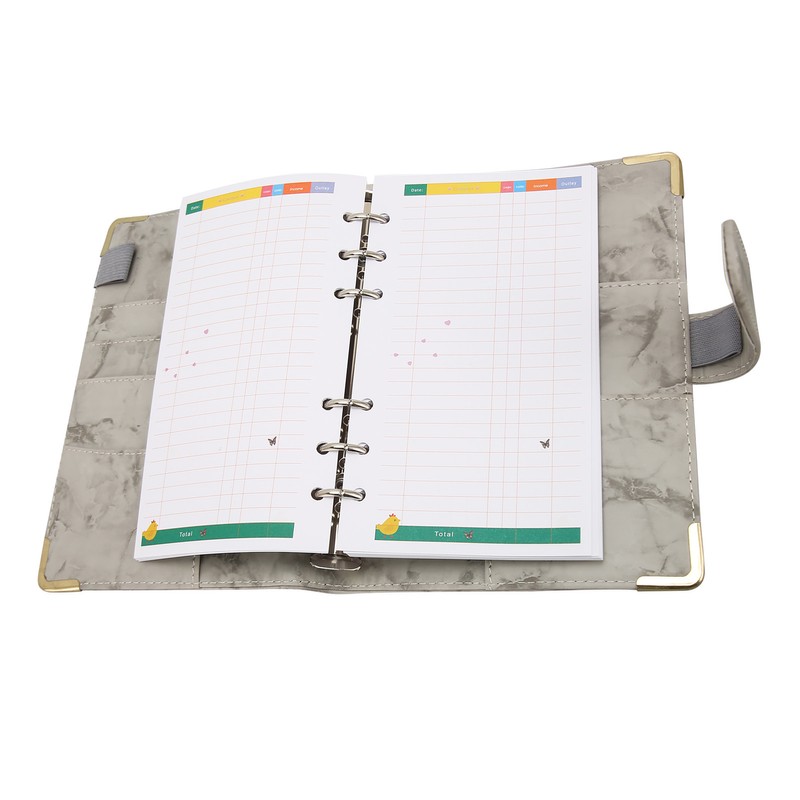 Budget Binder with Cash Envelopes PU Leather Marbling A6 Money