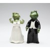 Fine Ceramic Wedding First Dance Frog Couple in Tuxedo &