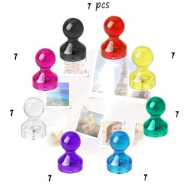 Wukong 10×16mm Small Magnets Strong, 56 Pack Fridge Magnets Whiteboard Magnets, 8 Colors Notice Board Magnets, Little Magnets for Schools and Offices