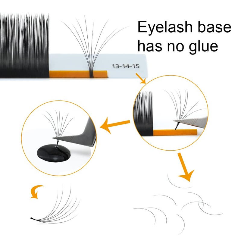NAGARAKU Eyelash Extensions Individual Eyelashes 0.05 D Curl 10-11-12 mm