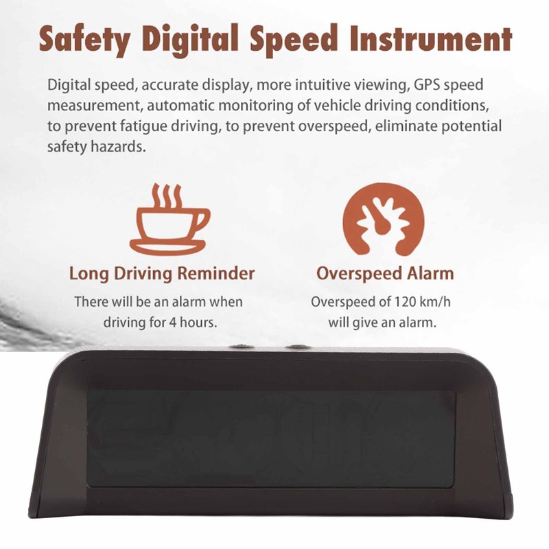 Smart HUD Display Car Escort GPS Satellite Speed Compass Speeding