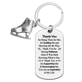 Ximalun Skating Coach Gifts Keyring Ice Skate Coach Appreciation Gift Figure Skater Gift Figure Skating Coach Christmas Birthday Leaving Retirement Gift Thank You Gift for Skating Coach