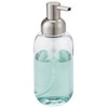mDesign Round Plastic Refillable Liquid Soap Dispenser Pump Bottle for