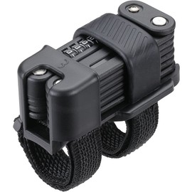 BBB Cycling Combination Lock CodeFold Bicycle Lock for Road Bike MTB and Urban Cycling 4-Digit Code Combination Folding Lock with Hardened Steel Bracket 5 mm x 975 mm BBL-72, Black