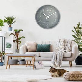 Diompirux 8 inch/20 cm Wall Clock, Use Improved Movement, Silent and No Ticking Noise, Gold Section Length of the Hands, Easy to Read for Home, School, Office, Library