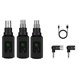 Snblzhef Professional Wireless Microphone Converter Wireless System for Guitar XLR Transmitter and Receiver Dynamic Microphone A