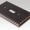 Amerelle Egg & Dart Single Toggle/Single Rocker Cast Metal Wallplate