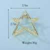 Wiwpar Gold Metal Star Hair Claw Clip Star-Shaped Hair Clamps