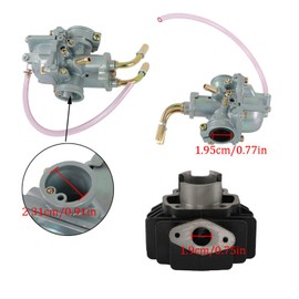 LABLT Carburetor Cylinder Piston Gasket Ring Top End Kit Replacement for PW 50 PW50 Y-Zinger 1981-2023