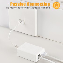 Uvital Microfilter Splitter for BT Telephone and RJ11 Device Like Modem, BT Plug to BT&ADSL Socket Cable Filter