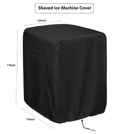 TwoPone Shaved Ice Machine Cover for Vevor 110v/265lbs Per Hour Commercial Ice Shaver Crusher, Dustproof Electric Snow Cone Maker Cover All Season Protection for Nostalgia-12''Lx15''W x17''H