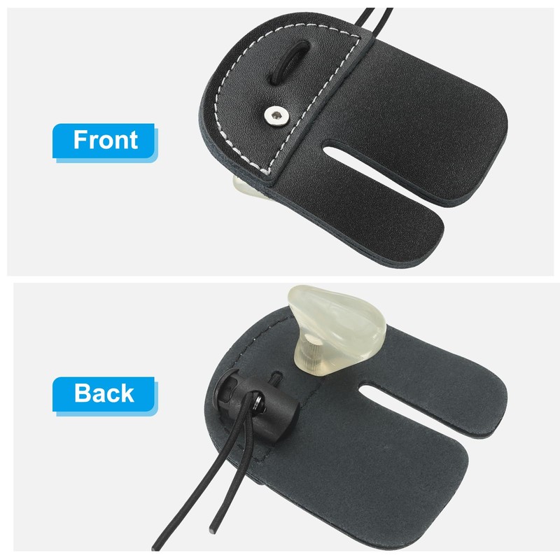 PATIKIL 2 Layer Leather Archery Finger Tabs, Finger Protective Gear
