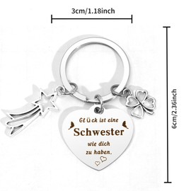 Sister Gift, Gifts for Sister, Big Sister Gift, Sister Birthday, Sister Christmas Gifts, Sibling Gifts for Birth, Keyring, Gifts Sister, Sister 1 Keyring