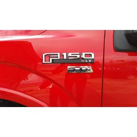 Coyote Engine V8 5.0L Howling Chrome Emblems - Pair