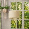 Pair of - Modern Natural Fabric Cylinder Ceiling Pendant Lampshade/Table