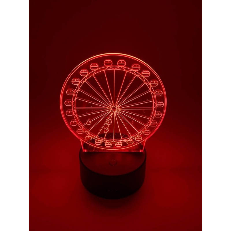 POGSTER 3D Ferris Wheel Lamp – 7-Color Changing LED Night