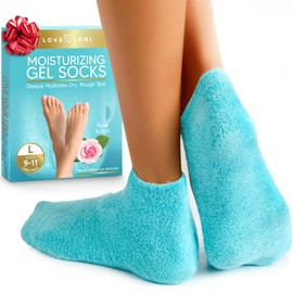 Moisturizing Socks (Size 9-11) Gel Silicone Aloe Socks Spa Gifts for Women - Infused with Vitamin E & JoJoba Oil - Self Care Gifts for Women
