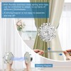 BOCHION Curtain Tie Backs, 4 Pack Sparkling Magnetic Curtain Tiebacks,