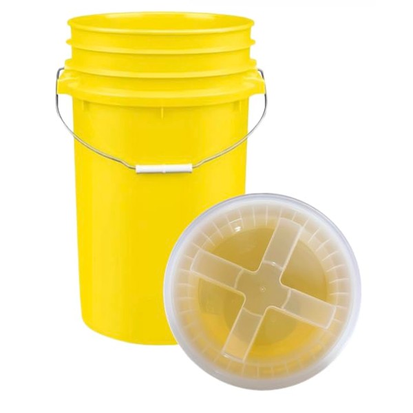 House Naturals Plastic Food Grade Made in USA Bucket with