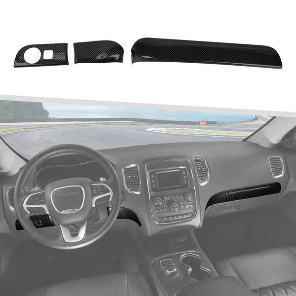 Jimen Fit for Dodge Durango 2014-2020, 3PCS Center Console Dashboard