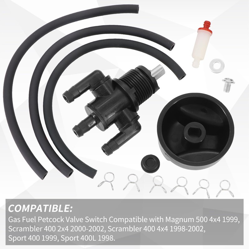 KIPA 3-Way Gas Fuel shut-off Petcock Valve Switch 7052154 for