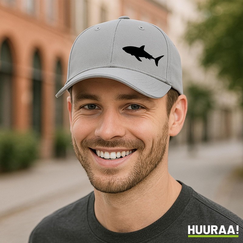 Huuraa Cap Hat Shark Silhouette Gift Shark Gift Idea, Dark