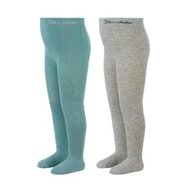 Sterntaler Unisex Children's Toddler Tights Double Pack, light green