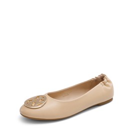 DREAM PAIRS Women's Ballet Flats Shoes Round Toe Slip On Comfortable Dressy Shoes,Size 7.5,Nude,DWUMFA2518