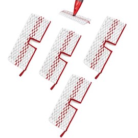 4 Pcs Microfiber Washable Spray Mop Refills Microfiber Mop Pads Compatible, Reusable Pads Replacement Head, Dual-Action Washable Flip Replacement Mop Heads Pads Replacement for Dry Wet Floor Cleaning