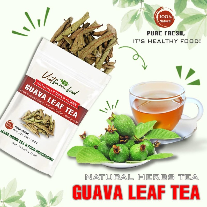 GUAVA LEAF TEA 2.47 Oz (70g) VIETFARMFOOD: 100% Pure Convection