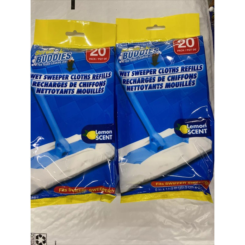 Scrub Buddies 2 SCRUB BUDDIES Wet Sweeper Refill Cloths 40