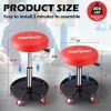 PowerSmart Rolling Mechanics Seat, 300 LBS Capacity Heavy-Duty Garage Stool