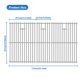 SUZLON Cooking Grates for Nexgrill 720-0882A Evolution Infrared Plus 5-Burner, Solid Rod Stainless Steel Grill Grates Replacement for Nexgrill 5 Burner 720-0882A, 3 Pack