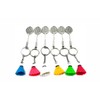 Naissant Colorful Cute badminton racket Shuttlecock Keychain 6 Colors Set