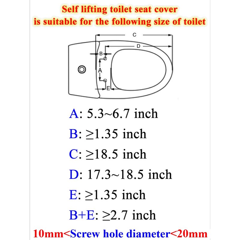 Minixi Self Lifting Toilet Seat, Non Electric,No Cleaning Required,Auto Lifting,Self