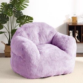 GarveeHome Bean Bag Chair for Adults Kids, 39" Adult Bean Bean Couch Purple Bean Bag Chair Foam Filled, Soft Cozy Beanbag Chair Sofa Lazy Floor Sofa for Living Room Dorm