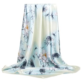 Traziewell Scarf for Women UK Silk Scarf for Hair Women's Large Satin Square Women Wraps Headscarf for Sleeping 4214