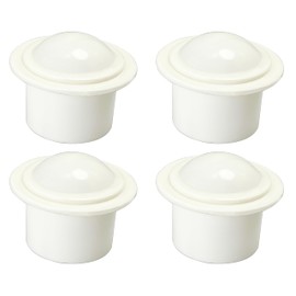 4pcs Sturdy Curtain Pole Cap/White Plastic Curtain Pole End Plug Cap/Curtain Pole Plug 28mm // 1.1’ Diameter Roman Rod End