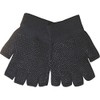 Youths Black Super Soft Magic Gripper Fingerless Thermal Winter Gloves
