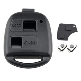 Key Shell Replacement for Toyota Yaris Corolla Avensis RAV4 Celica Camry Echo Prado Alphard Car Remote Repair Kit with Rubber Pad (No Blade)