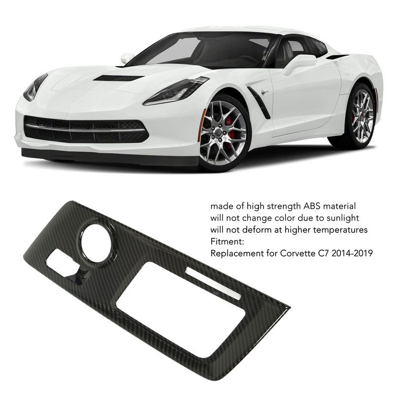 Car Gear Box Cover Trim Carbon Fiber Style Console Shifter