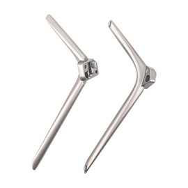 ECONTROLLY TV Stand Legs Compatible with Hisense Smart TV 50U6G, 55U6G, 50A68G, 55U68G, 50A6G - Modern, Silver, Metal with Soft Base, 2 Pieces, 3mm Thick