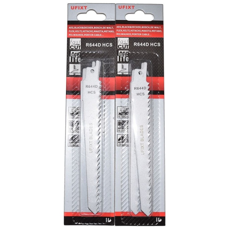 Ufixt Fits Reciprocating Sabre Saw Blades R644D 150mm Long High