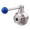 DERNORD Sanitary Butterfly Valve with Pull Handle Stainless Steel 304