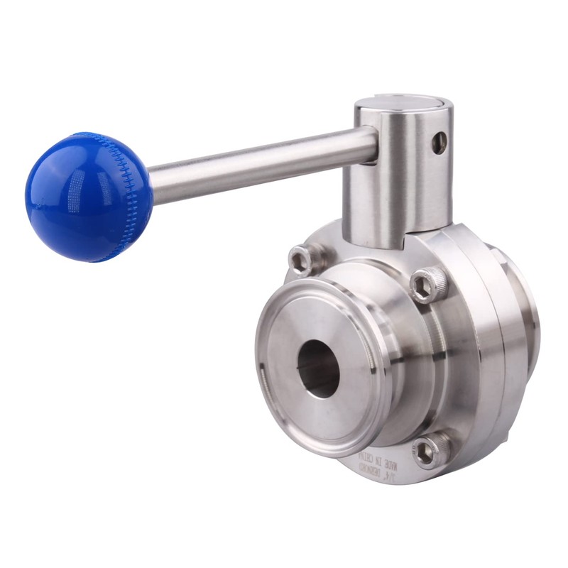 DERNORD Sanitary Butterfly Valve with Pull Handle Stainless Steel 304
