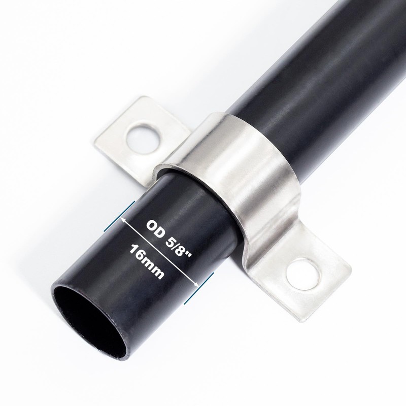 FamlTol 5/8 Inch Stainless Steel Conduit Clamps 2 Hole Pipe