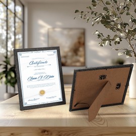 PETAFLOP Bulk 8.5x11 Picture Frame Certificate Document Frame Set of 18, Black Frames for Wall Tabletop Vertically and Horizontally